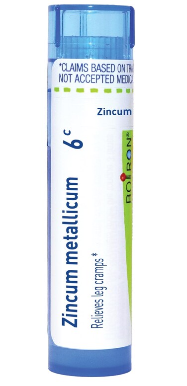 Boiron Zincum Metallicum 6C Homeopathic Medicine for Leg Cramps - 80 Pellets