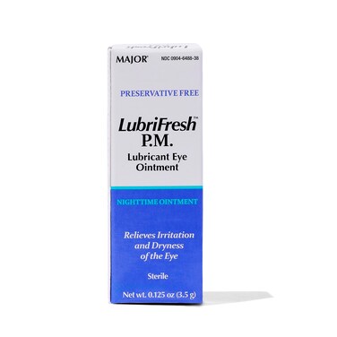 MAJOR Lubrifresh P.M. Sterile Nighttime Eye Ointment- Preservative-Free Night Time Eye Ointment - Lubricant Relief for Dry Eyes - 3.5 g