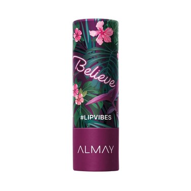 Almay Lip Vibes Lipstick with Vitamin E Oil &amp; Shea Butter, Matte Finish, Hypoallergenic, Believe, 0.14 Oz