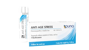 Guna Anti Age Stress Natural Homeopathic Remedy for theTemporary Relief of Symptoms of Stress, Such as restlessness. - 2 Tubes