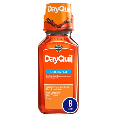 Vicks DayQuil Cold &amp; Flu Relief Liquid 8 fl oz (OLD)