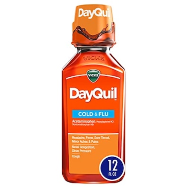 Vicks DayQuil Cough, Cold, &amp; Flu MultiSymptom Relief, 12 Fl Oz