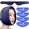 Wisdom Teeth Ice Pack Head Wrap, Face Ice Pack for Jaw Oral Surgery Pain Relief for TMJ, Teeth Removed, 4 Cold Therapy Gel Packs Reusable, Blue