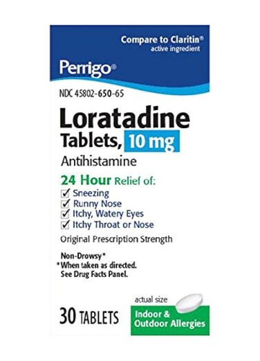 Perrigo Loratadine Tablets, Blue, 30 Count