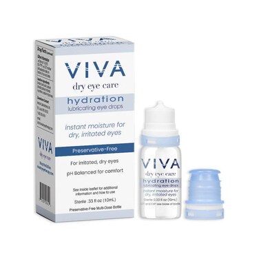 Viva Hydration Eye Drops   Preservative Free Dry Eye Relief   Instant Moisture   0.33 Fl Oz (10 mL)