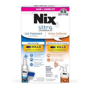 Nix Lice Removal Kit - Lice Treatment Hair Solution and Comb, Home Defense Bedbug and Lice Killing Spray (Pack of 2) (Packaging May Vary)