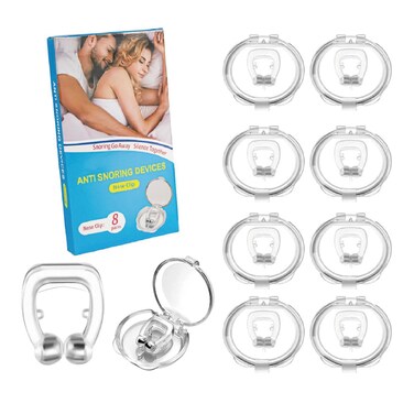 Anti snoring Device, Anti snoring Magnetic Nose Clip - Unisex Silicone Magnetic Nose Clip Anti snoring Auxiliary Device -8 Pieces