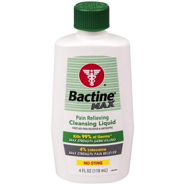 Bactine MAX 4 oz. Pain Relieving Cleansing Liquid