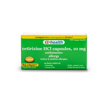 Cetirizine Hcl 10 Mg Liquid Gels, Antihistamine for 24 Hour Allergy Relief, 65 Count
