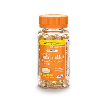 Dye-Free Ibuprofen 200 Mg Mini Softgels, Pain Reliever/Fever Reducer (NSAID), Made in USA, 180 Count