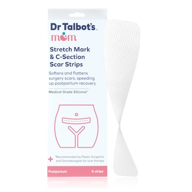 Dr. Talbot's Mom Stretch Mark &amp; C-Section Scar Strips - Medical Grade Silicone Scar Strips to Soften and Flatten Surgical Scars - 6 Strips (60-Day Supply)