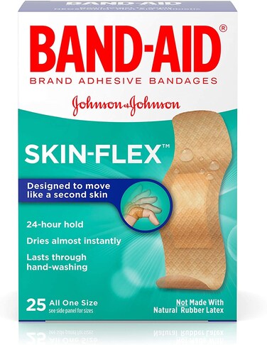 Band-Aid Brand Skin-Flex Adhesive Bandages, All One Size, 25 Count (Pack of 3)
