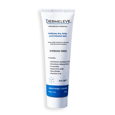 Dermeleve Steroid Free Anti-Itch Cream   Extra Strength for Psoriasis, Seborrheic Dermatitis, Viral Rash, Bug Bites, Allergy, Chronic Hives, Neuropathy (Nerve)   Full Body Itch Relief   120g (1 Pack)