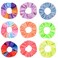 9 PCS Premium Velvet Macaron Theme Hair Scrunchies Tie Bobbles Rainbow Hair Bands Scrunchy Hair Tie Ropes Lce Cream Color for Women Hair Elastic Bandss (9 PCS Rainbow)