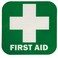 Green First Aid Sticker 4 Pack, 3.5 x 3.5 Inches Self Adhesive First Aid Decal Emergency for Box Package,Water Resistant Heavy Duty for Car Office Business and Indoor Outdoor (4-Pack) Green