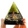 Handmade Tree of Life Orgonite Pyramid Peridot with Obsidian Crystal Stone Positive Reiki Energy Generator Healing Orgone Collection