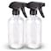 Glass Spray Bottle, Glass Spray Bottle Set &amp; Accessories for Non-toxic Window Cleaners Aromatherapy Facial Hydration Watering Flowers Hair Care (2 Pack/16 oz) (Transparent)