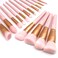 Z'OREYA Makeup Brushes 15Pcs Makeup Brush Set Premium Synthetic Kabuki Brush Cosmetics Foundation Concealers Powder Blush Blending Face Eye Shadows Brush Set (Pink)