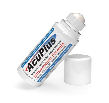 AcuPlus - Pain Relief Roll On - Topical Anti Inflammatory to Soothe Muscles &amp; Joints - Arthritis Pain Reliever, Bursitis, Tendonitis Cream - TSA Compliant, Convenient Roll On - 3 fl. oz. (Pack of 1)