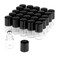 Wresty 25 Pcs Clear Glass Mini Roll On Bottles Empty Essential Oil Roller Ball Bottles Perfume Lip Blam Cosmetic Sample Vials Roller Glass Bottles Container With Black Cap (1ml)