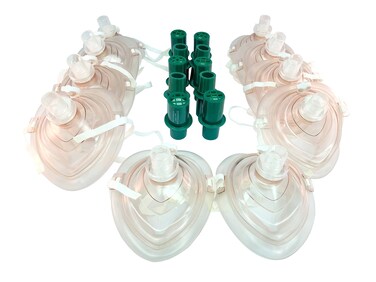 CPR Savers &amp; First Aid Supply Training Masks and Valves - 10 Pack