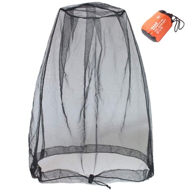 Cinvo Head Net Hat Bug Net Face Netting for Bugs No See Ums Insects Gnats Biting Midges from Outdoor Activities, Spacious Net Room Works Over Most Hats Comes with Free Stock Pouches- Black
