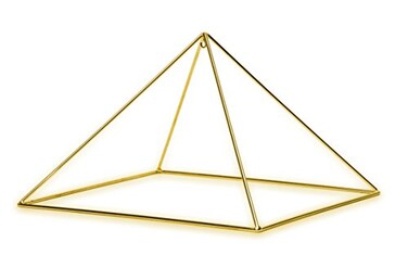 Finest Quality 51 Degree 9" 24k Gold-Plated Copper Meditation Pyramid for Healing