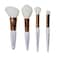 e.l.f. Rose Gold Travel Brush Kit, On The Go, Flawless, Versatile, Soft, Synethic, Conceals, Blends, Highlights, Shades, Contours, Sculpts, Defines, Includes Brushes For Concealer, 1 Oz, 4 Count