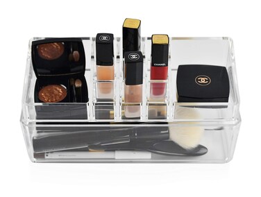 Cosmetic Organizer, Acrylic Storage Bathroom Container for Lipstick and Brushes