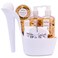 Valentine's Day Gifts for Women - Vanilla Scented Bath and Body Set of 6-Piece Heel Shoe Spa Basket with Body Lotion, Butter, Shower Gel, Bubble Bath, Puff - Gift for Her, Mom, Girlfriend by Draizee