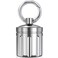 Waterproof Pill Organizer, Stainless Steel, Keychain, Portable Pill Container Single Chamber Box Outdoor Camping, Size: 1.2 x 1.2 x 1.65 inches