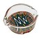BB INC Glass Oil Honey Bee Essential Oils Dish with Spouts - Mixed Colors &amp; Designs - 2" x 1" QTY: 1