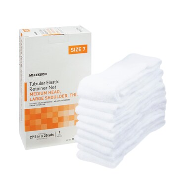 McKesson Tubular Elastic Retainer Net Dressing, Non-Sterile, Medium Head, Large Shoulder, Thigh, Size 7, 27 1/2 in x 25 yd, 1 Count, 1 Pack