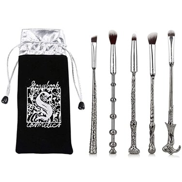 5 PCS Harry Gifts Potter Makeup Brushes Wand Brushes Set for Foundation Blending Blush Concealer Eyebrow Face Powder