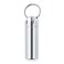 SHD Pill Box Keychain Waterproof Single Chamber Stainless Steel Pill Organizer for Outdoor Travel Camping
