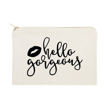 The Cotton &amp; Canvas Co. Hello Gorgeous Cosmetic Bag and Travel Make Up Pouch