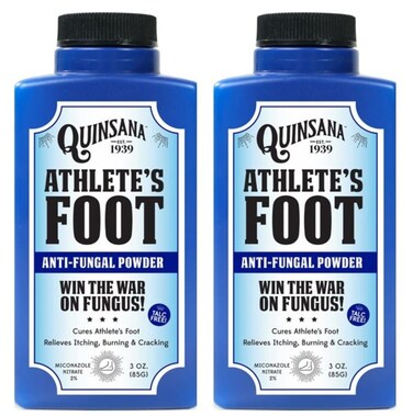 Quinsana Athlete's Foot Powder, 3-Ounce Bottle (2)