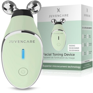Microcurrent Facial Device - 6 in 1 Advanced Face Microcurrent Device - Rejuvenating Facial Microcurrent Device Anti-Aging Microcurrent Facial Devices Boost Skin Care Products Absorption (Light Green)