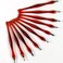 SING F LTD 10PCS Red Nail Art Tips Cuticle Pusher Remover Trimmer with Round Tail Set