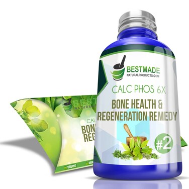 Bestmade Natural Products Calc Phos 6X - Homeopathic Cell Salt Remedy for Bone Health &amp; Regeneration - Helps with Growth Problems, Broken Bones, Calcium Deficiency &amp; Coldness - 300 Count