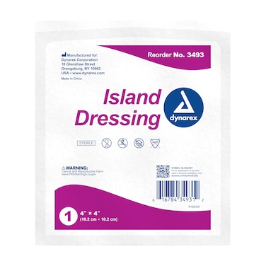 Island Dressing Sterile 4" x 4" 1 Pack of 25 Dressing