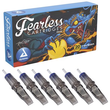 Dynarex Fearless Tattoo Cartridges Curved Magnum, 1027m1c, 20 Count
