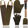 5 Piece Self Tanning Mitt Applicator Set with Self Tan Glove Tanning Back Lotion Applicator Tanning Brush Tan Face Mitt Exfoliating Glove, for Self Sunless Tanning Tan (bronze)
