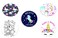 Dexcom G6 Unicorn Theme precut Adhesive Patches, 5 Pack. Split Backing.
