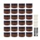 24 Pack 3.3 OZ(100ml) Amber Plastic Jars With Black Lids, 12 Spatula, A Pen, Labels - PET Storage Container for Cosmetic, Cream, Gel, Lotion-Travel Jar Plastic Slime Jars