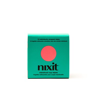 nixit Menstrual Cup Wipes   Feminine Cleansing Wipes for Period Cups &amp; Vulvas   Fragrance-Free   pH Balanced   Biodegradable   Plant-Based &amp; Vegan   15 On-The-Go Individually Wrapped Wipes
