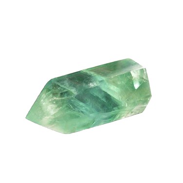 Green Fluorite Healing Crystal Wand, Pointed &amp; Faceted for Reiki Chakra Meditation Therapy Decor, 1-pcs S size, Fluorite crystal