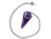 Jet Amethyst Plain Cone Shaped Pendulum 6 Faceted Carved Antique India