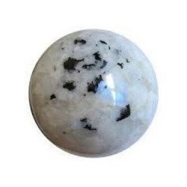 Jet Rainbow Moonstone 45-50 mm Ball Sphere Gemstone Hand Carved Crystal Altar Healing Devotional Focus Spiritual Jet International Crystal Therapy Booklet Image is JUST A Reference