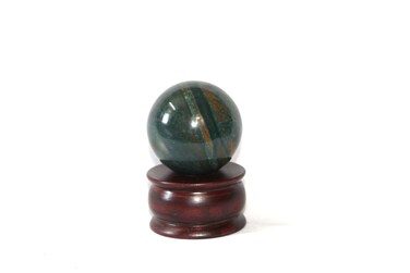 Jet Bloodstone 45-50 mm Ball Sphere Gemstone Hand Carved Crystal Altar Healing Devotional Focus Spiritual Chakra Jet International Crystal Therapy Booklet Image is JUST A Reference